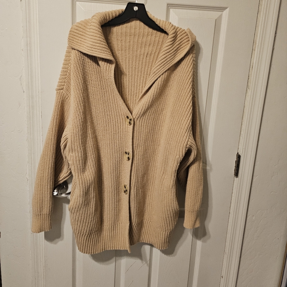 Lillusory Cream Oversized Sweater SzXL